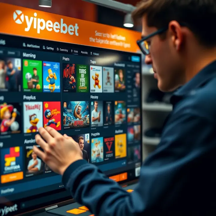 User browsing diverse product categories on Yipeebet shop interface