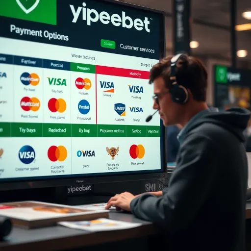 Secure Payment Options and Customer Support on Yipeebet Shop Display of secure payment methods and customer support options on Yipeebet platform