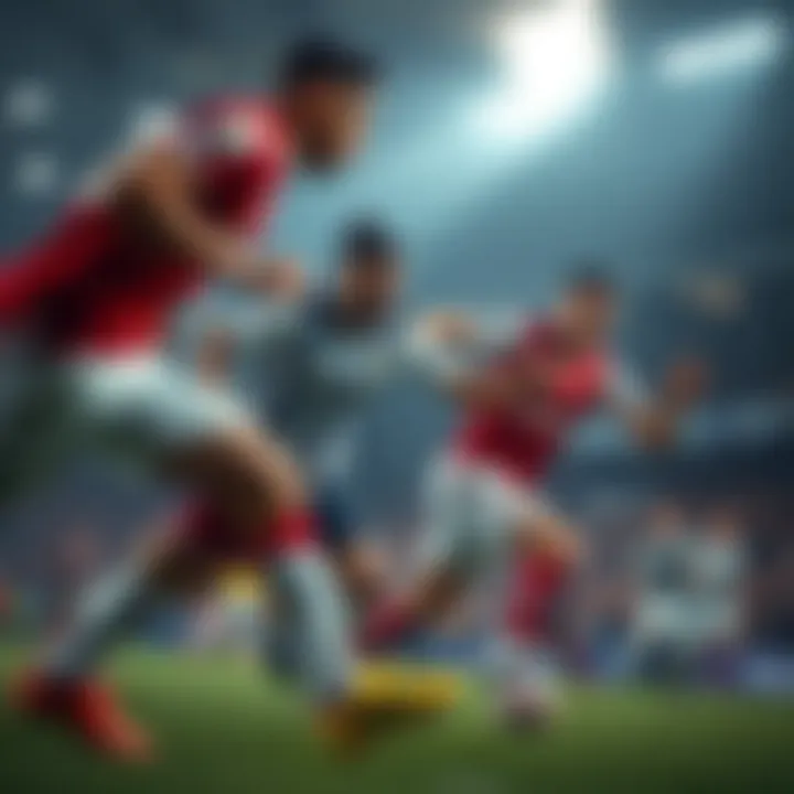 Dynamic football players competing intensely during an English Premier League match