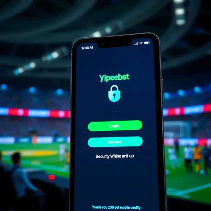 Yipeebet Mobile App Secure Login Interface Secure login screen of Yipeebet mobile app emphasizing user security and privacy